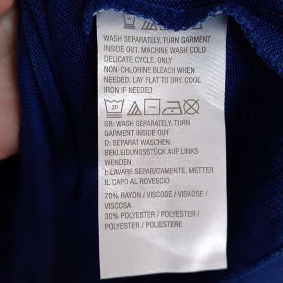 Belle Beach Kim Gravel Womens Top 2X Drawstring Bottom Long Sleeve Blue NWOT 232 - Picture 6 of 6